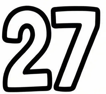 the number 27 is shown in black and white.webp